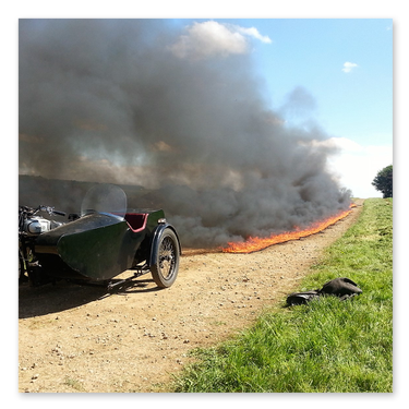 Fire trail in Father Brown