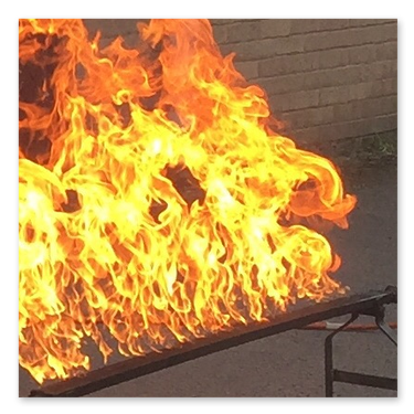 Flamebar close-up